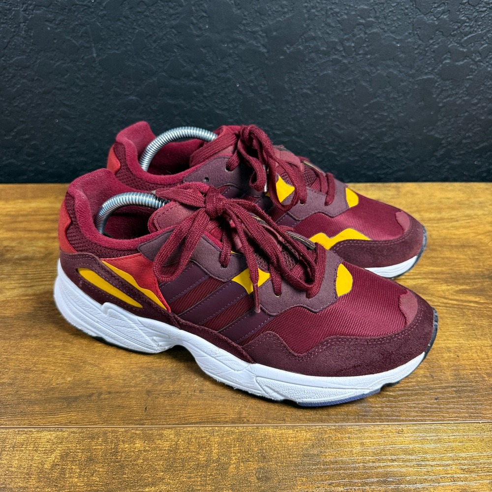 Adidas Yung-96 DB2602 Burgundy Suede Mesh Athletic Sneakers Mens Size 8.5